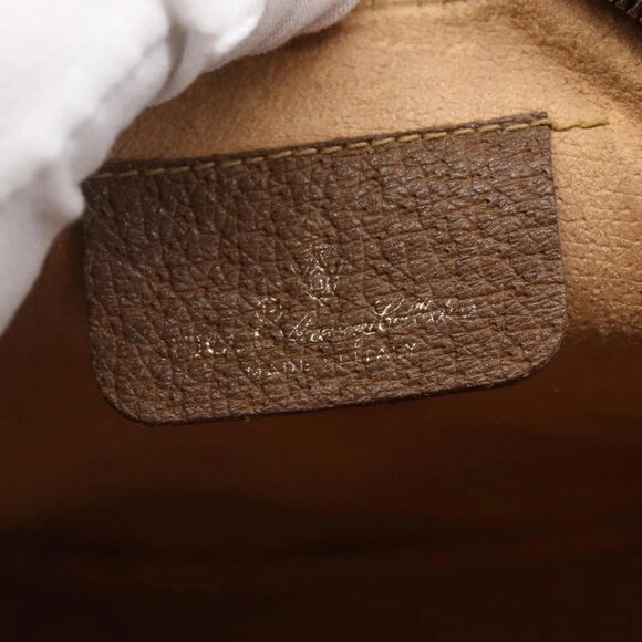 GUCCI GG Supreme Web Sherry Line Clutch Bag PVC Beige Gold 89 01 034 Auth 147495 - Picture 15 of 16